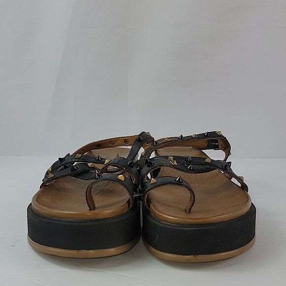 Ovyé Black Leather Women's Sandals - Picture 8 of 13